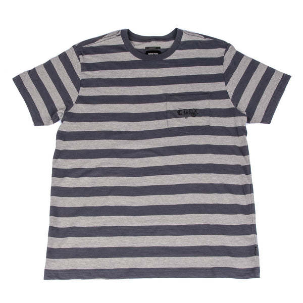 303 Boards - 303 X Brixton CLFX Rose Stripe Pocket Shirt (Ombre Blue/Heather Grey)